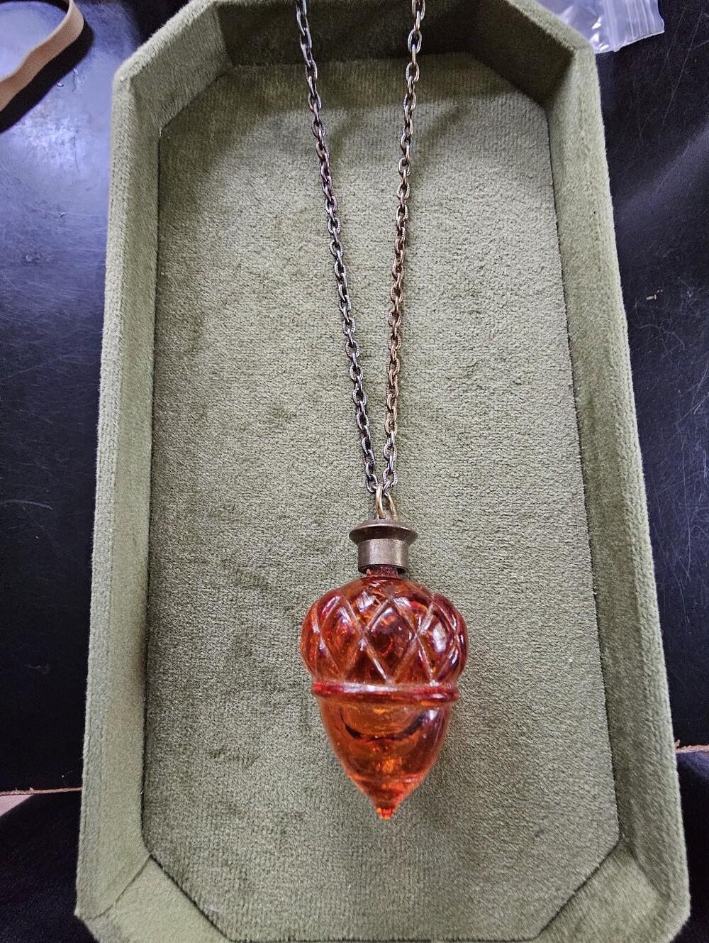 Vintage Max Factor Perfume Bottle Necklace